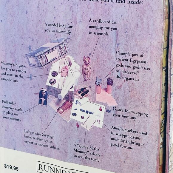 Lift the Lid on MUMMIES 1998 Running Press Interactive Egyptian Model Kit *as is - Picture 5 of 6